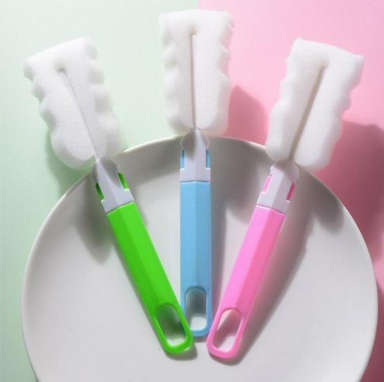 Съемная губка для чистки с длинной ручкой для термокружек и детских бутылочек