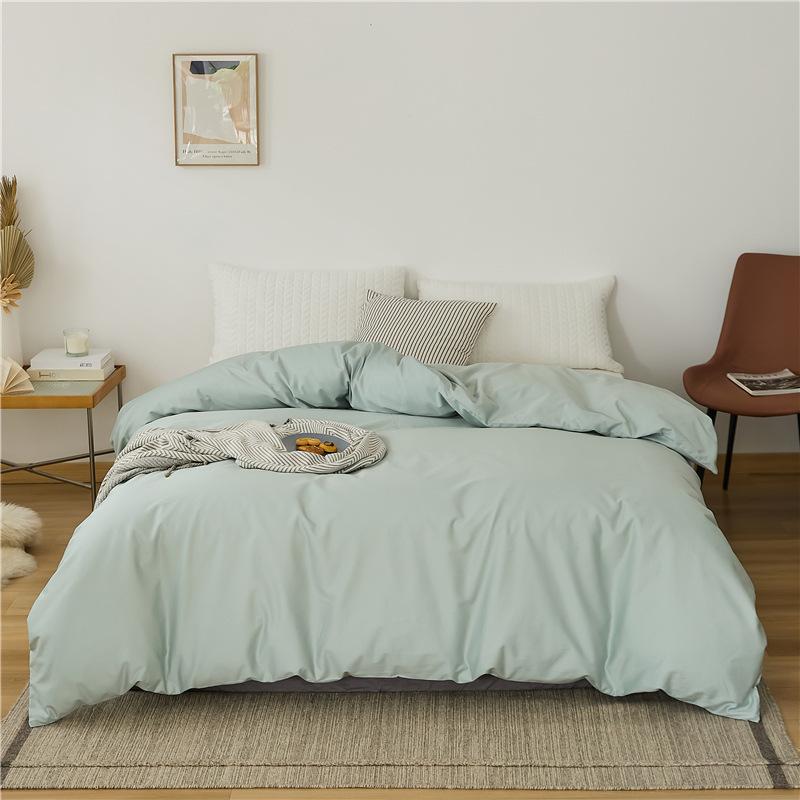 100 Xinjiang long-staple cotton four-season all-cotton solid color simple single product bed sheet pillowcase mattress pure cotton quilt cover