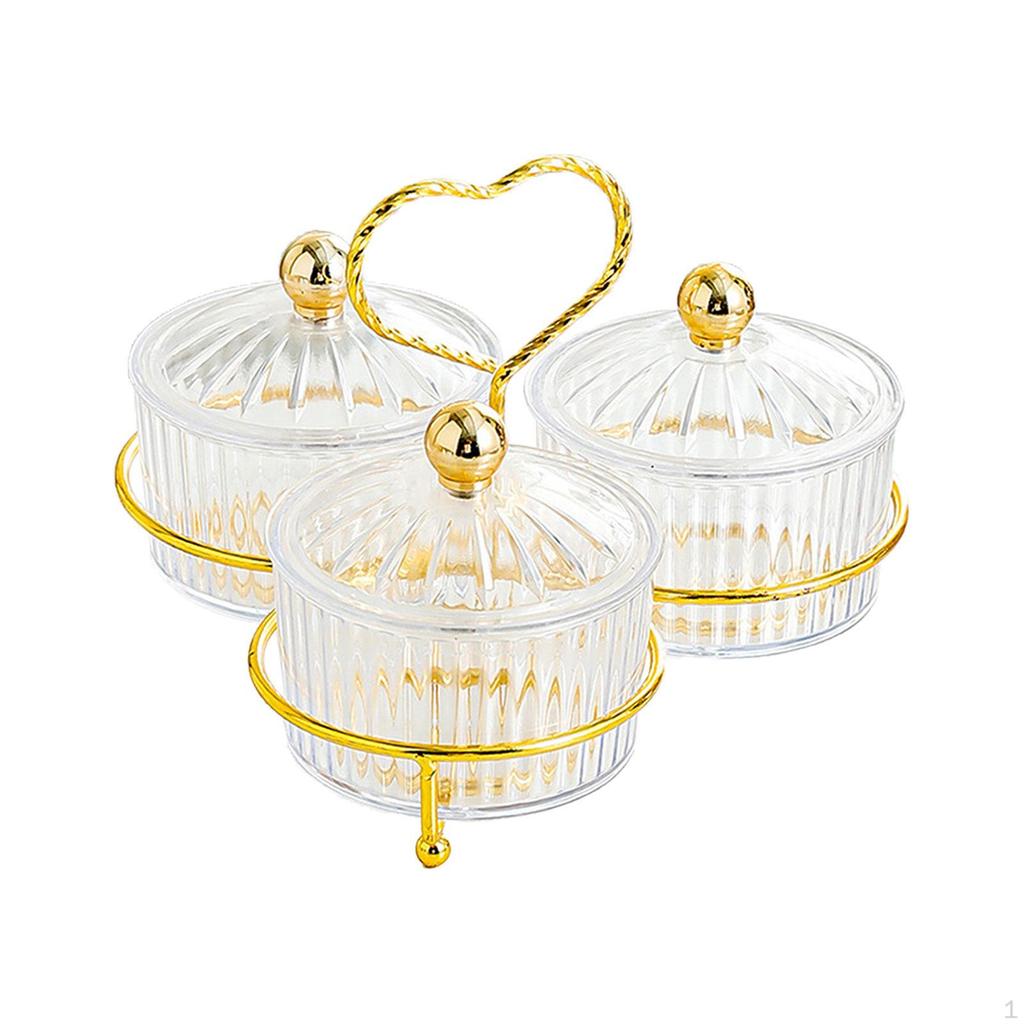 Dried Fruit Plate Appetizer Nuts Tray Nordic Multifunctional Dry with Lid Condiment