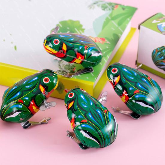 1/4 шт. заводная игрушка в виде животного ностальгическая винтажная детская взрослая заводная пружина металлическая прыгающая лягушка петух крыса кролик игрушка сувениры для вечеринки