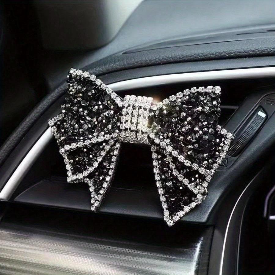 Car Air Vent Rhinestone Bow Air Freshener Decor Accessory