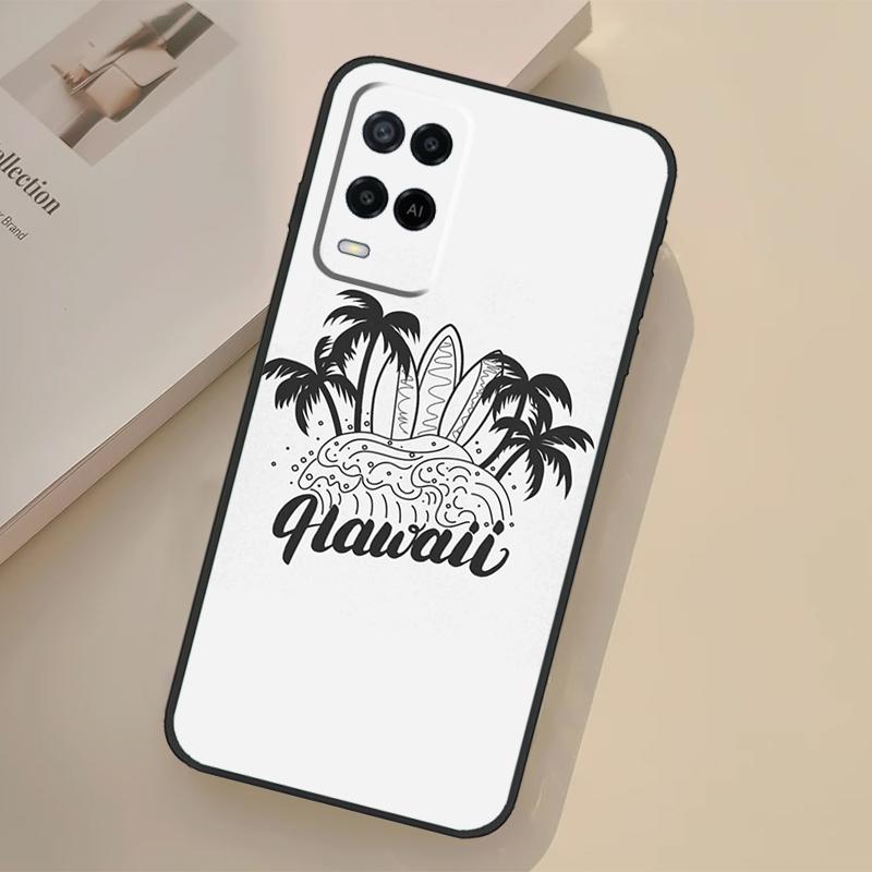 Palms Beach Surf Case For Oppo A98 A78 A18 A38 A58 A60 A80 A40 A96 A76 A16 A94 A74 A54 A15 A17 A57 A77 A5 Pro