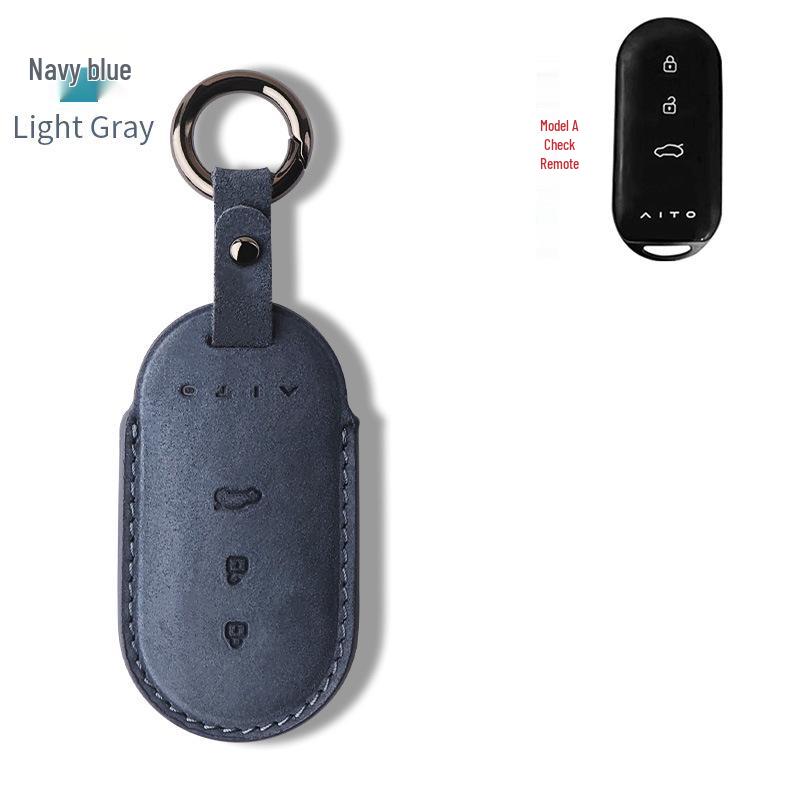 Suede Key Case for AITO Huawei M5/M7 - EV Accessory Shell with Buckle