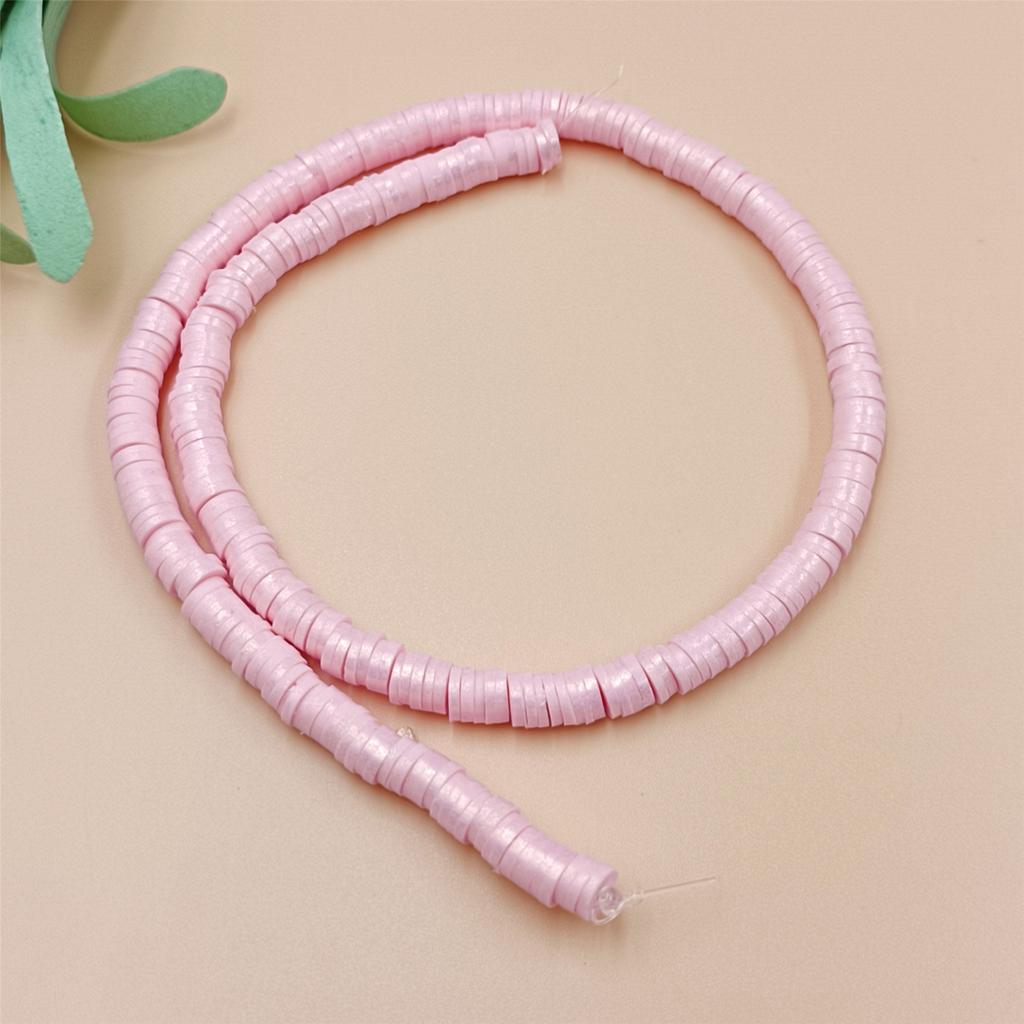 Pearlescent Powder Fashion Necklace DIY 6mm 350PCS 1 String Spacer Beads Bracelets Loose Beads 12Colors For Jewelry Making Polymer Clay Beads