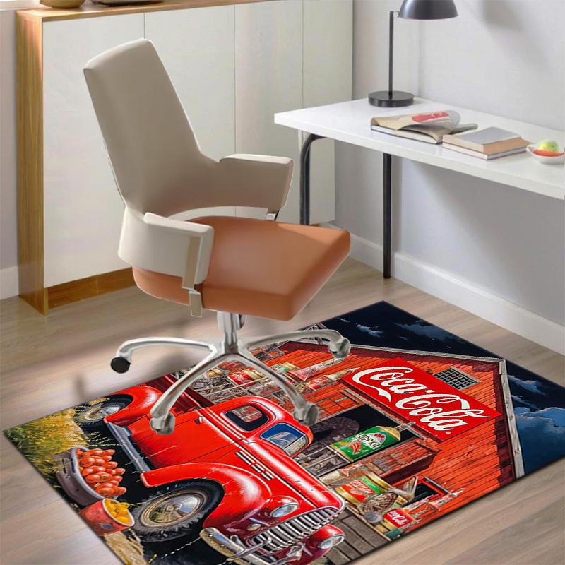 Christmas gift Halloween themed cola beverage Coca Cola carpet is suitable for living room and bedroom doormats office balcony decorative carpet V3