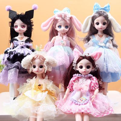 30 см аниме BJD девушки одеваются кукла 22 сустава подвижное тело юбка шляпа головной убор игрушка «сделай сам»
