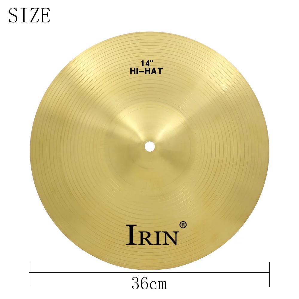 IRIN Медный тарелка 8''10''12'' дюйма Золотой гонг Барабан джазовый Прочный латунный Splash Crash Kide Хай-хэт Тарелки Аксессуар для ударных