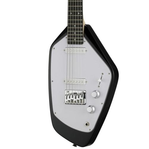 VOX MARK V mini BK mini guitar, black, short scale, regular tuning, ideal for women and children with small hands, includes carry bag