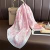 70*70cm Fashion Silk Satin Hair Scarf Women Handkerchief Printed Female Square Head Bandana Small Neck Muffler Hijab Lady Girl