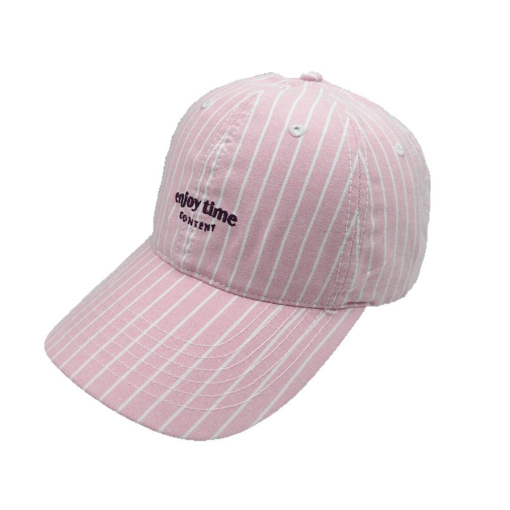 New striped baseball cap embroidered enjoytime cap spring and summer casual versatile face small sun protection