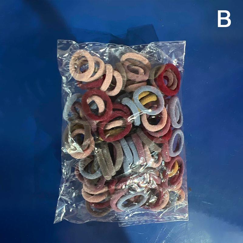 100 шт. красочная базовая нейлоновая резинка для волос для девочек, держатель для хвоста для девочек, резинка для волос, мини-головные уборы, резинки для волос, веревка для волос