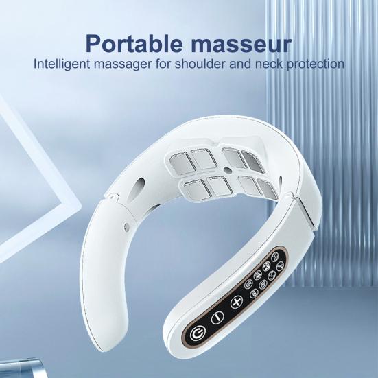 Электрический массажер шейного отдела позвоночника с 4/6/8 головками, 6 режимов, 15 уровней импульсной силы, USB перезаряжаемый массажер для облегчения боли в шее, подарки для мужчин и женщин