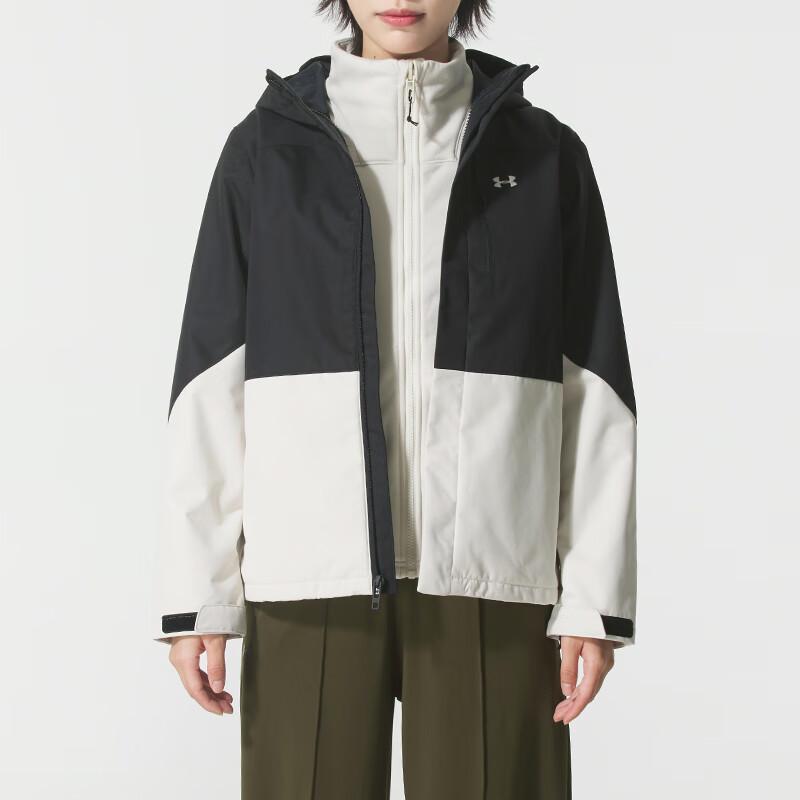 Under Armour Porter 3 в 1 Приятная к коже Удобная Повседневная Куртка Женские куртки Черный Белый 6001005-001