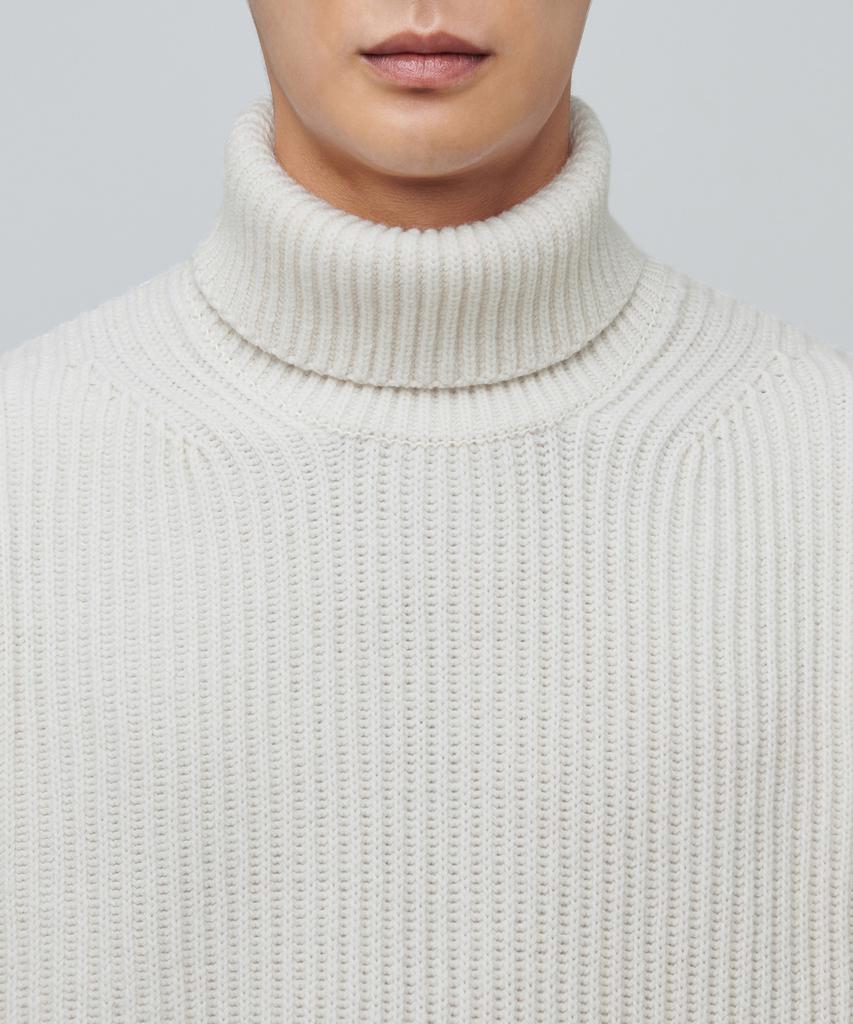 MUSINSA STANDARD Lambswool Ribbed Turtleneck Knit [Ivory]