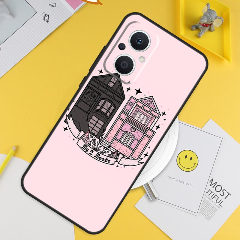 Девичий Пастельный Ведьма Гот Узор Для OPPO Reno 14F 13F 12F 11F 13 12 11 10 14 Pro 7 8 Lite 8T OPPO Find X5 X6 X8 X9 Pro Чехол