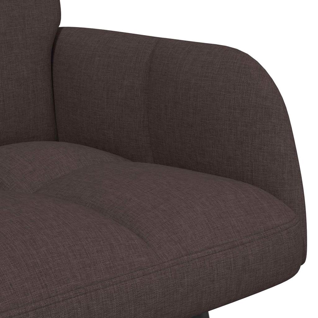 2 Seater Sofa Dark Brown 115 x 61 x 87 cm Fabric