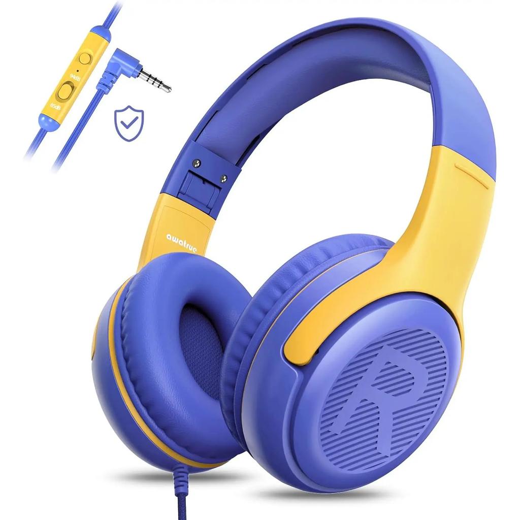 Гарнитура AT2, 3,5-мм стереонаушники для игр с объемным звучанием и микрофоном, мягкие наушники с эффектом памяти для ПК, ноутбука, детей, школьников