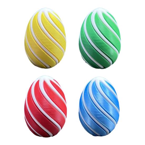 3D Printed Spiral Easter Egg Anxiety Relief Sensory Fidget Toy Pass Through Easter Egg for Adults Easter Basket Stuffers Party Favors