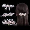 Hair Accessories Rhinestone Bow Hair Clip, Adult Pearl Horizontal Clip, Ponytail Clip, Top Clip, Spring Clip, Small Pearl Hair Clip