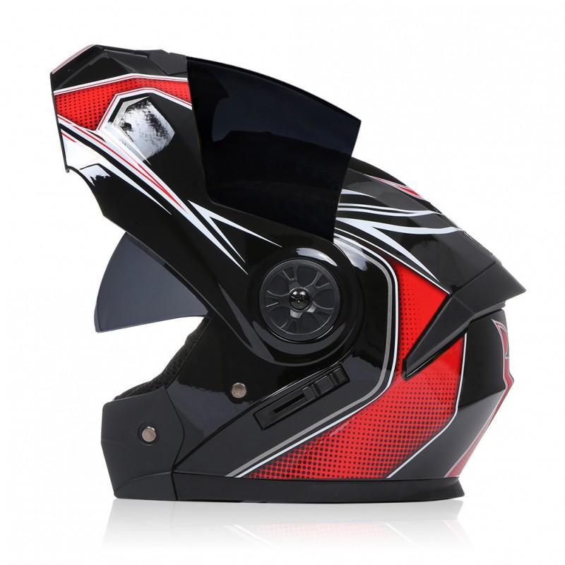 Modular Flip-Up Motorcycle Helmet With Dual Visors All-Season Riding Street Touring Commuting