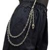 Панк Металл Паутина Скелет Подвеска Поясная Цепь Многослойная Джинсовая Цепь Хип-Хоп Цепь для Брюк Аксессуары для Одежды Подарки