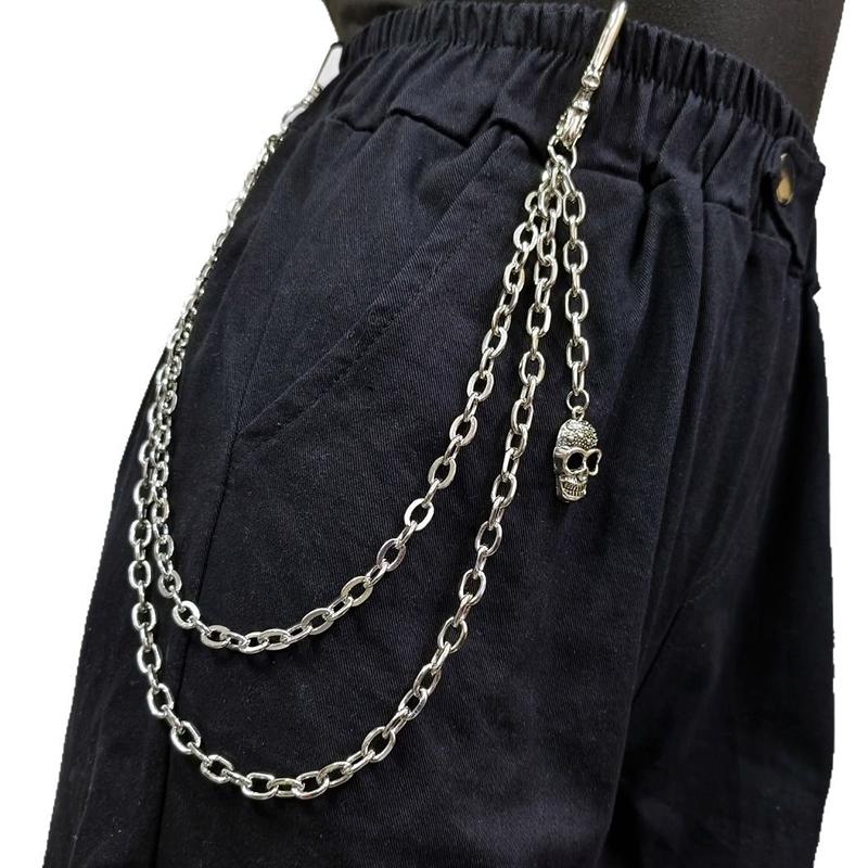 Панк Металл Паутина Скелет Подвеска Поясная Цепь Многослойная Джинсовая Цепь Хип-Хоп Цепь для Брюк Аксессуары для Одежды Подарки