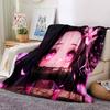 Butterfly Nezuko Fantasy Flannel Blanket, Soft Polyester, Modern Design, All-Season for Camping, Travel, Gifts for holidays or birthdays