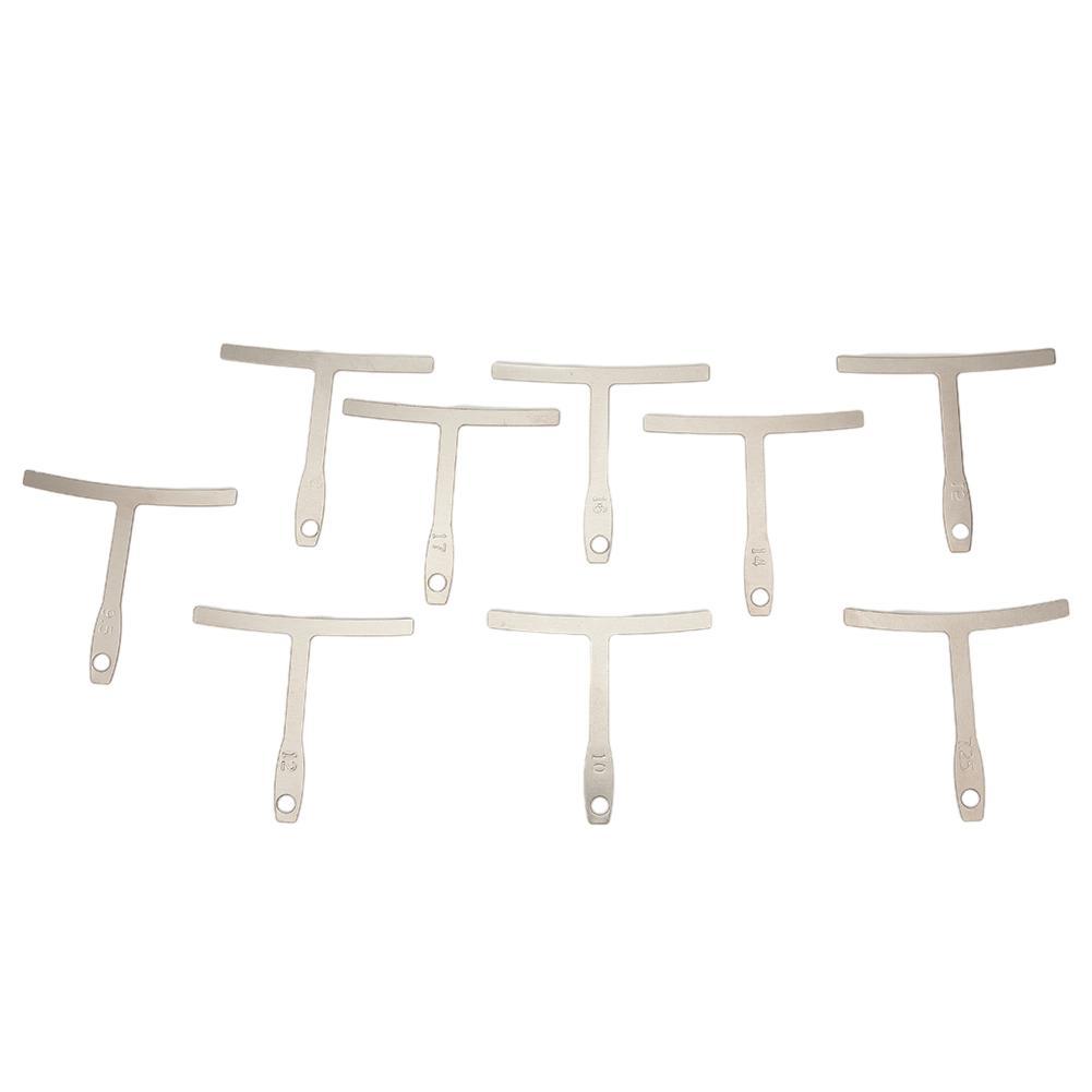 Линейка для высоты струн гитары Т-образные линейки Пластиковый набор Нержавеющая сталь