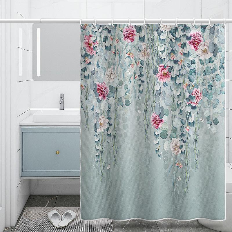 Утолщенная водонепроницаемая занавеска для ванной комнаты, устойчивая к плесени, занавеска для душа, занавеска для душевой перегородки, занавеска для душа, занавеска для ванной комнаты, бесплатная перфорация