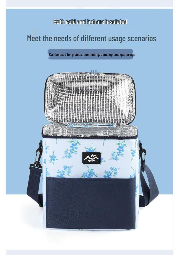 New Insulated Lunch Bag - Large Handheld Ice Bag for Outdoor, Work & School Food Preservation