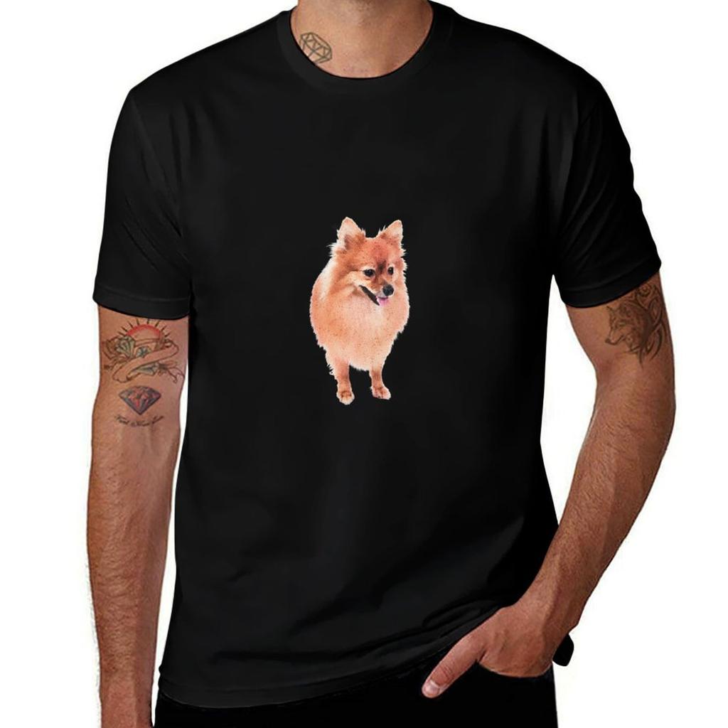Pomeranian Shirt T-Shirt Big Size Short Sleeve Tee For Unisex T-Shirt