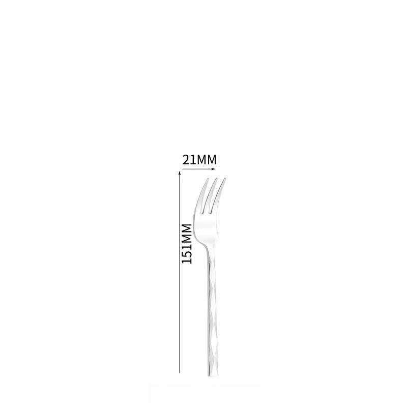 Luxury Rhombus Stainless Steel Cutlery, Steak Knife Fork Spoon Teaspoon Teafork For Home & Hotel