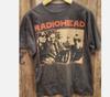 Хлопковая винтажная футболка с логотипом группы Radiohead для мужчин и женщин, унисекс