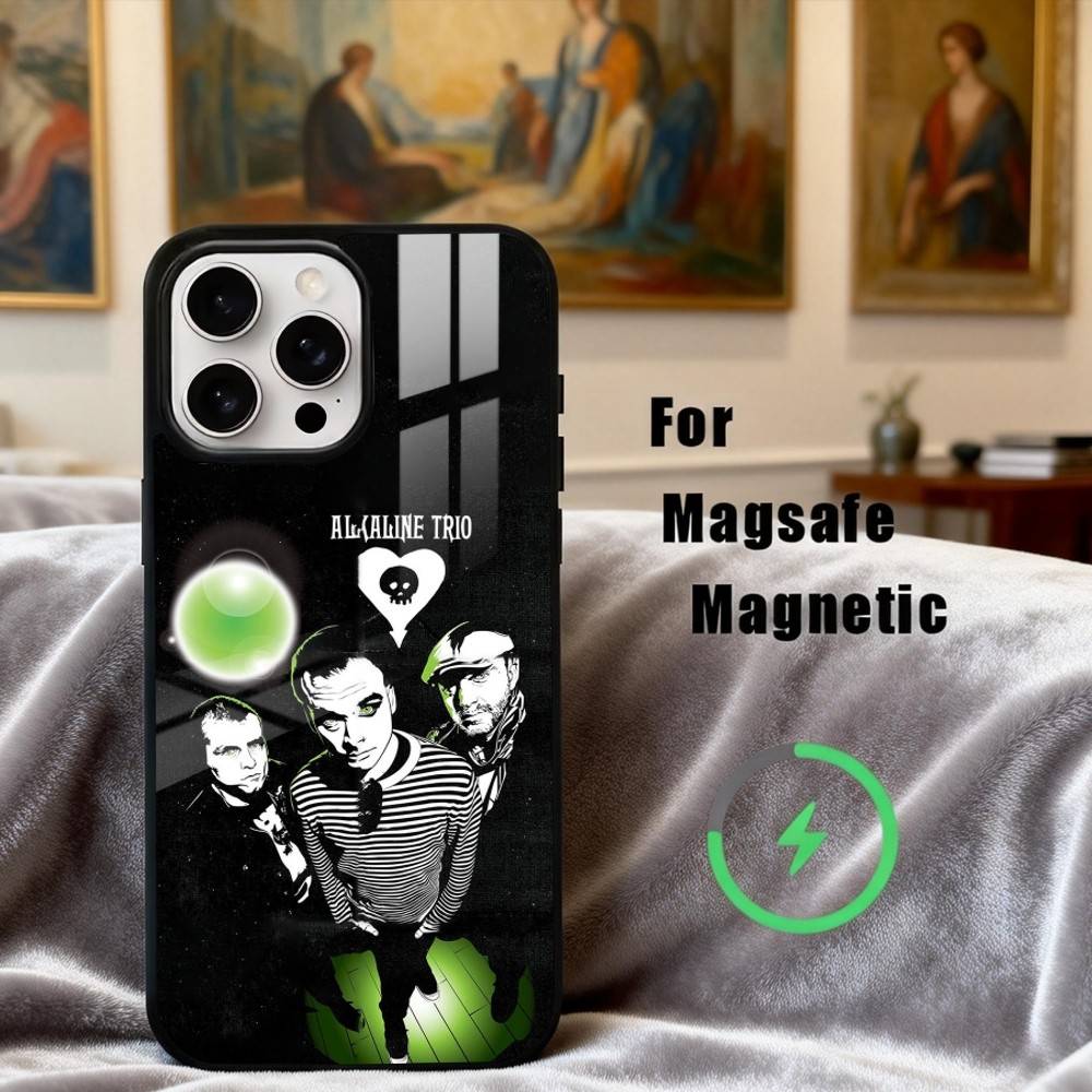 Панк-группа A-Alkaline T-Trio Чехол для телефона Для iPhone 17, 16, 15, 14, 13, 12, 11 Plus, Для чехла с магнитной беспроводной зарядкой