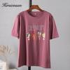Hirsionsan Gothic Character Printed T Shirt Women Harajuku Soft Summer Cotton Tshirt Korean Loose Tees Ins Casual Female Tops Cute Cartoon Tees