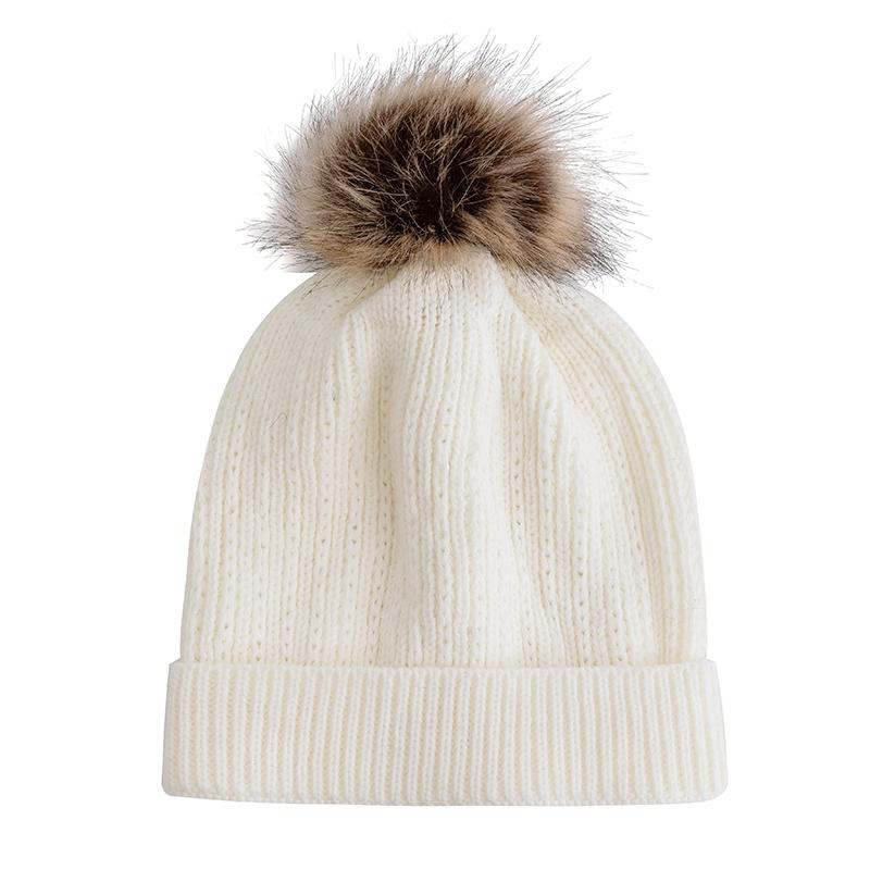 New Candy Colors Winter Hat Women Pompoms Hat Soft Trendy Beanie Hat Basic Daily Leisure Cap