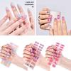 24Pcs UV Semi Nail Strips Cured Gel Semi-Baked Gel Nail Patch
