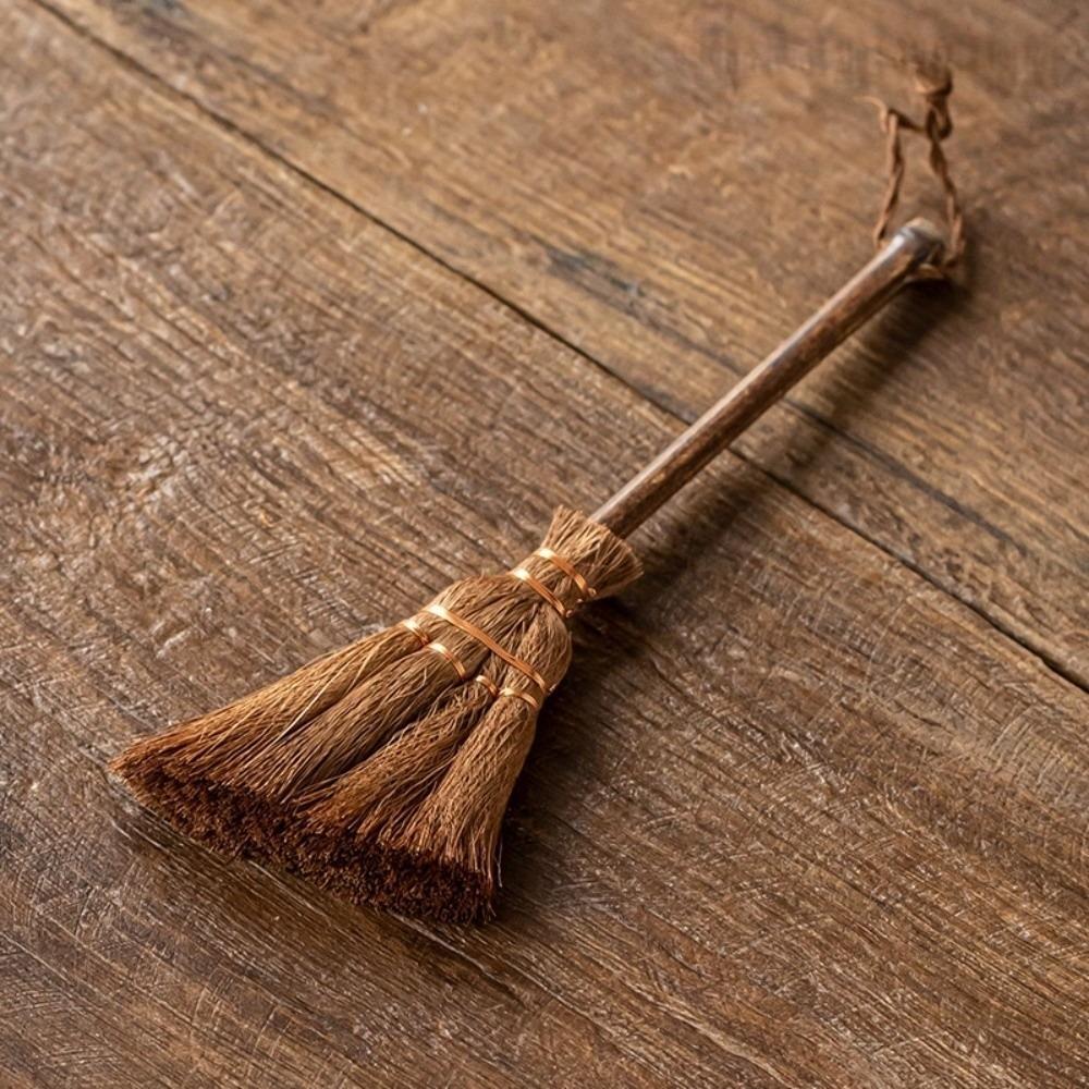 Handmade Palm Hair Brush Traditional Mini Whisk Broom Durable Tea Ware Scrubber Tea Accessories