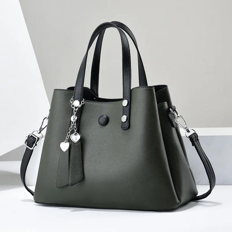 New Women Leather Handbags High-quality Soft Leather Shoulder Cross Body Bags High-capacity Ladies Tote Handbag Women Sac A Main