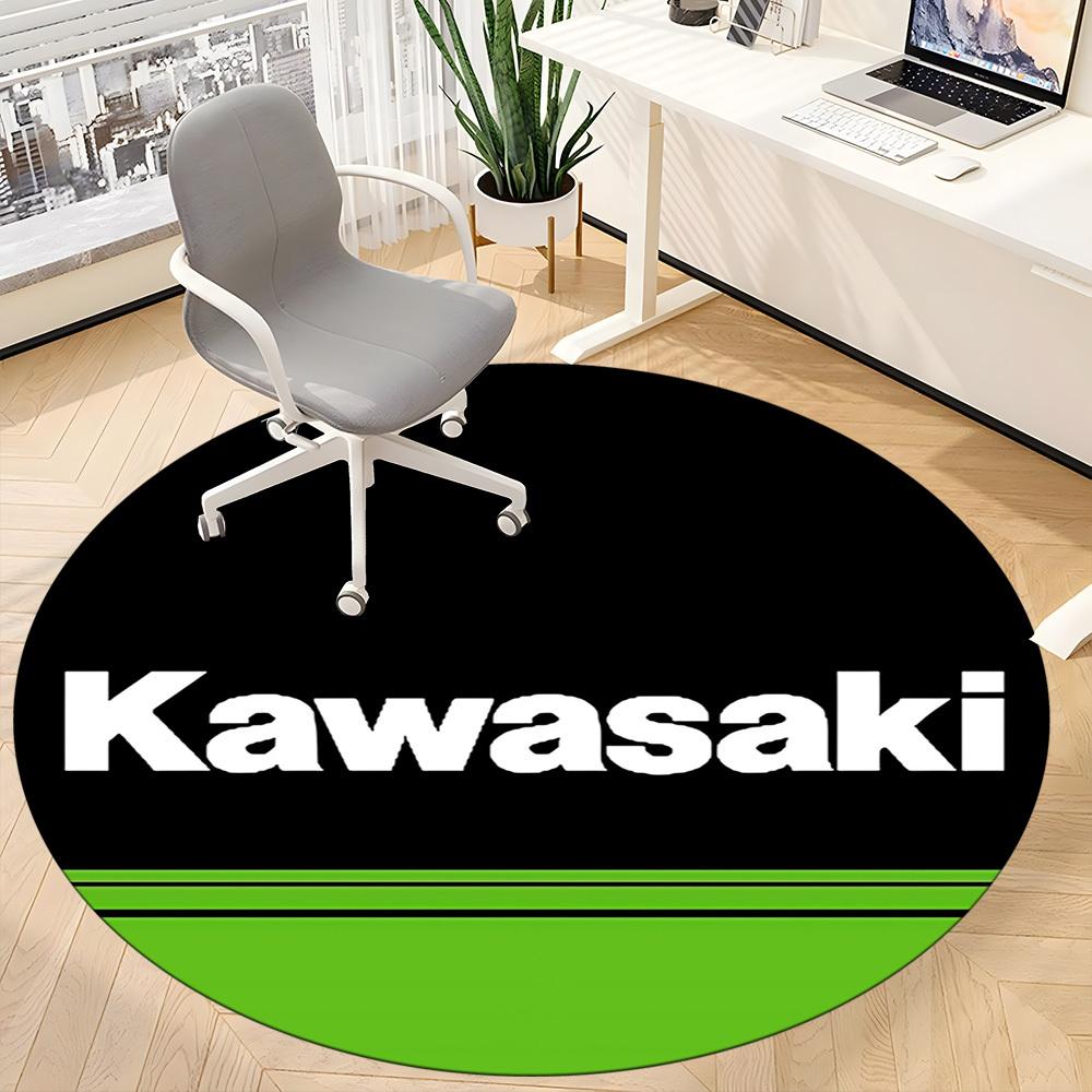 1 шт. Круглый офисный коврик Kawasaki, Нескользящий, Мягкий и прочный офисный коврик для декора интерьера, Идеально подходит для офиса, Красивое украшение