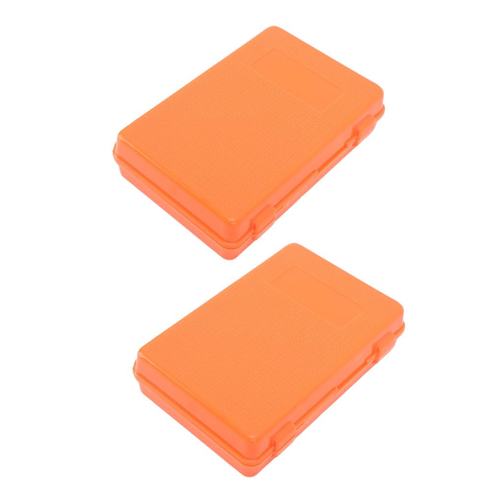 2 Pcs Fishing Fly Hook Box Orange Plastic Fly Fishing Lures Storage Box for Accessory