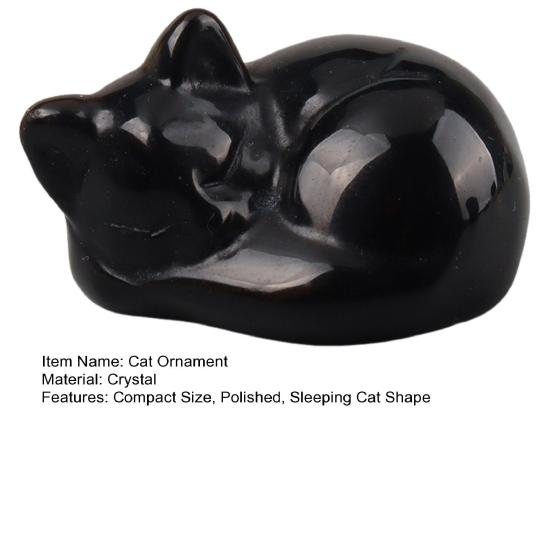 Аметистовая статуэтка кошки, целебный кристалл, спящая кошка, полированный драгоценный камень, украшение для домашнего офиса