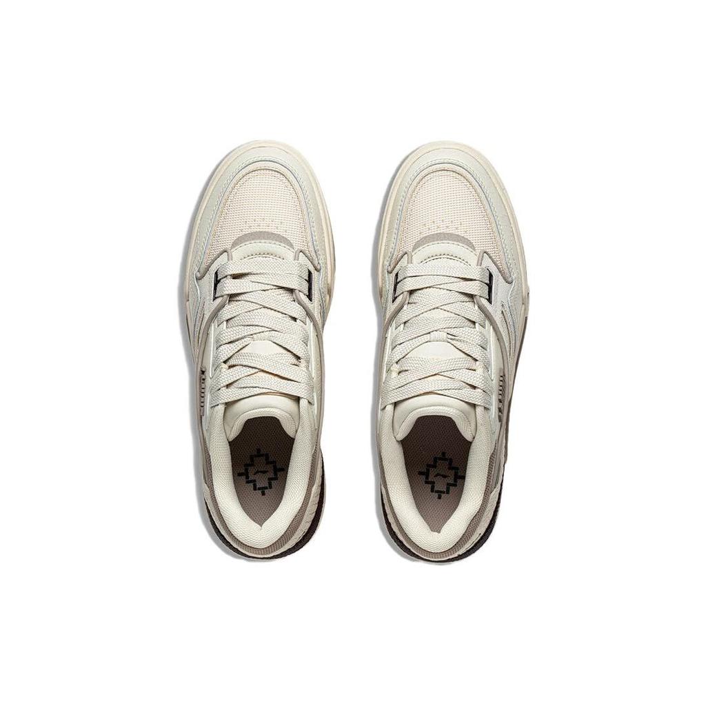 Li Ning 001 Btc Btc Premium Fabric Leather Non-Slip Low-Top Skate Shoes Men Sneaker Bone-White AGCT101-2