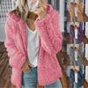 Women Autumn Winter Jacket Female Coat Causal Soft Hooded Fleece Plush Warm Large Size Faux Fur Fluffy Zipper Top
