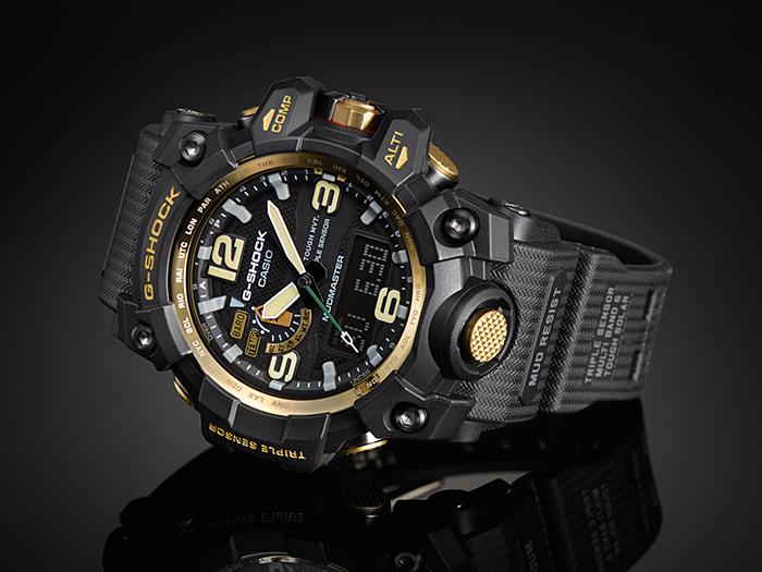 Casio Мужские часы G-SHOCK GWG-1000GB-1A, нержавеющая сталь, водонепроницаемость 200 м, цифровые, ударопрочные, кварцевые