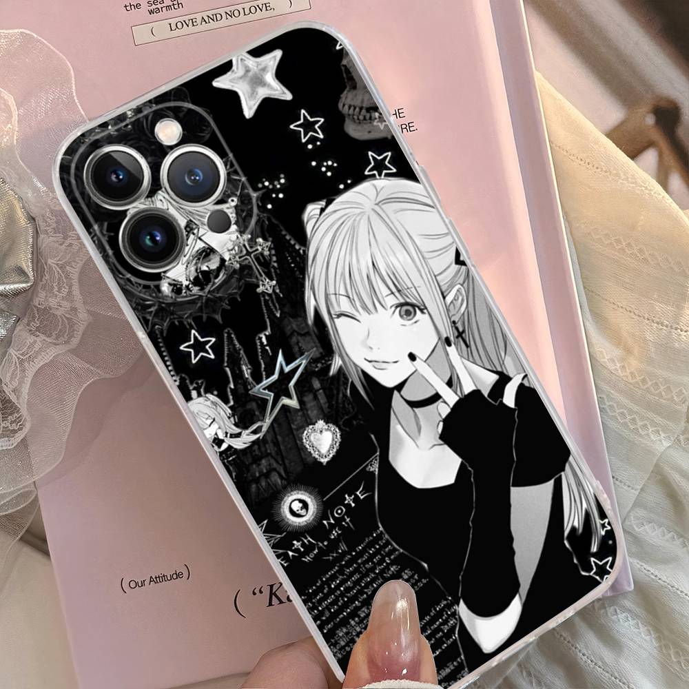 Чехол для телефона Misa D-Death N-Note для iPhone 17 15 14 13 11 12 16 Pro Max Plus Mini Прозрачный Силиконовый Мягкий Funda