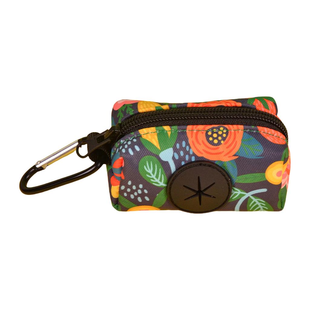 Convenient Pet Poop Bags Holder Fashion Print Zippered Dog Poop Bag Holder for Outdoor Pet Walking Running Clean Supply