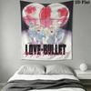 Anime-themed Love Marble Design Pattern Home Decor Tapestry, Wall Hanging, Decorative RV Wall Cloth.XGT0914309