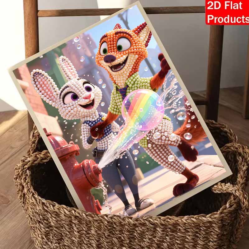 Disney Жемчужное искусство DIY Джуди Ник Креативные жемчужные иллюстрации | Жемчужное искусство для декора стен дома Поделки