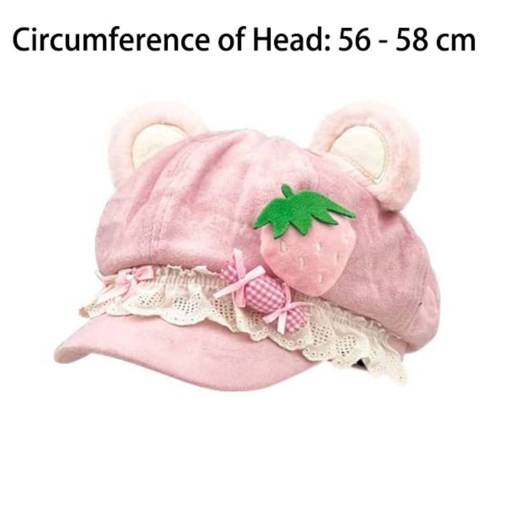 Lightweight Beret Hat 3D Cat Ears Cat Ear Cap New Cake Cat Ears Cap  Women